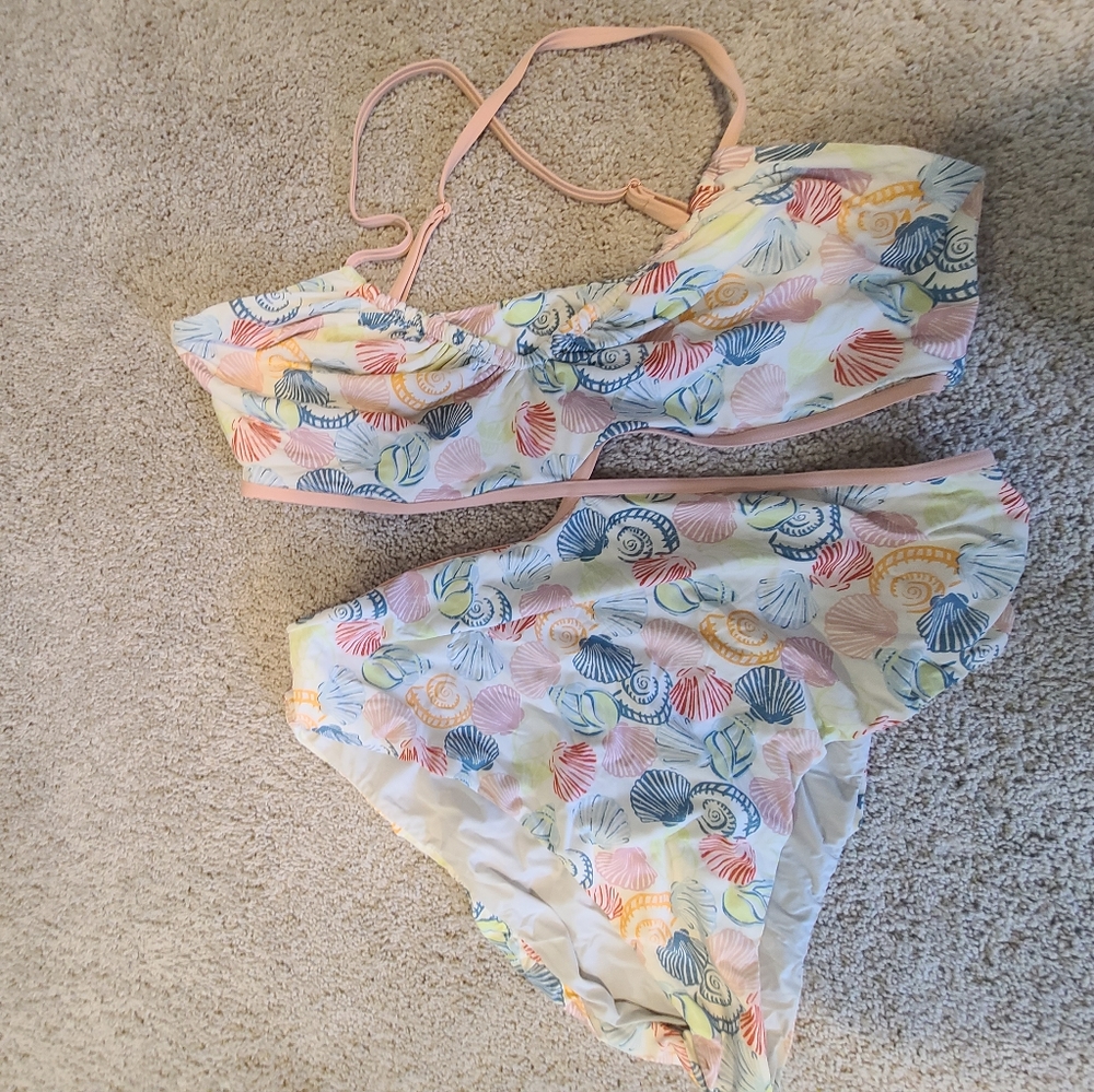 Anthropologie 3x monokini shells bathing suit